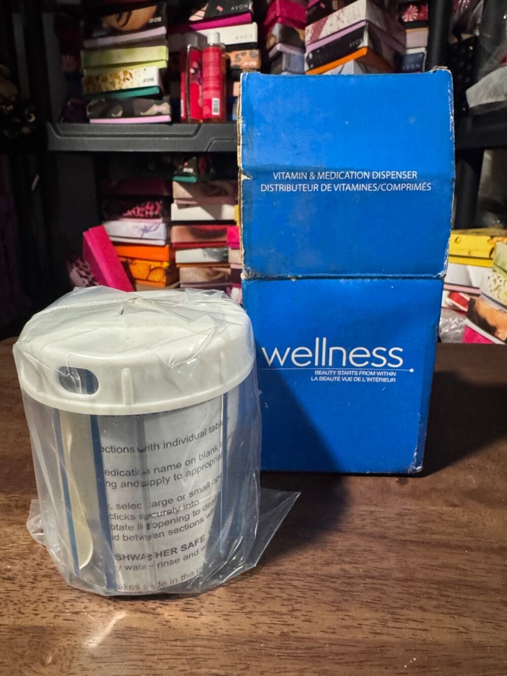 Avon wellness vitamin & medication dispenser SEALED Nos